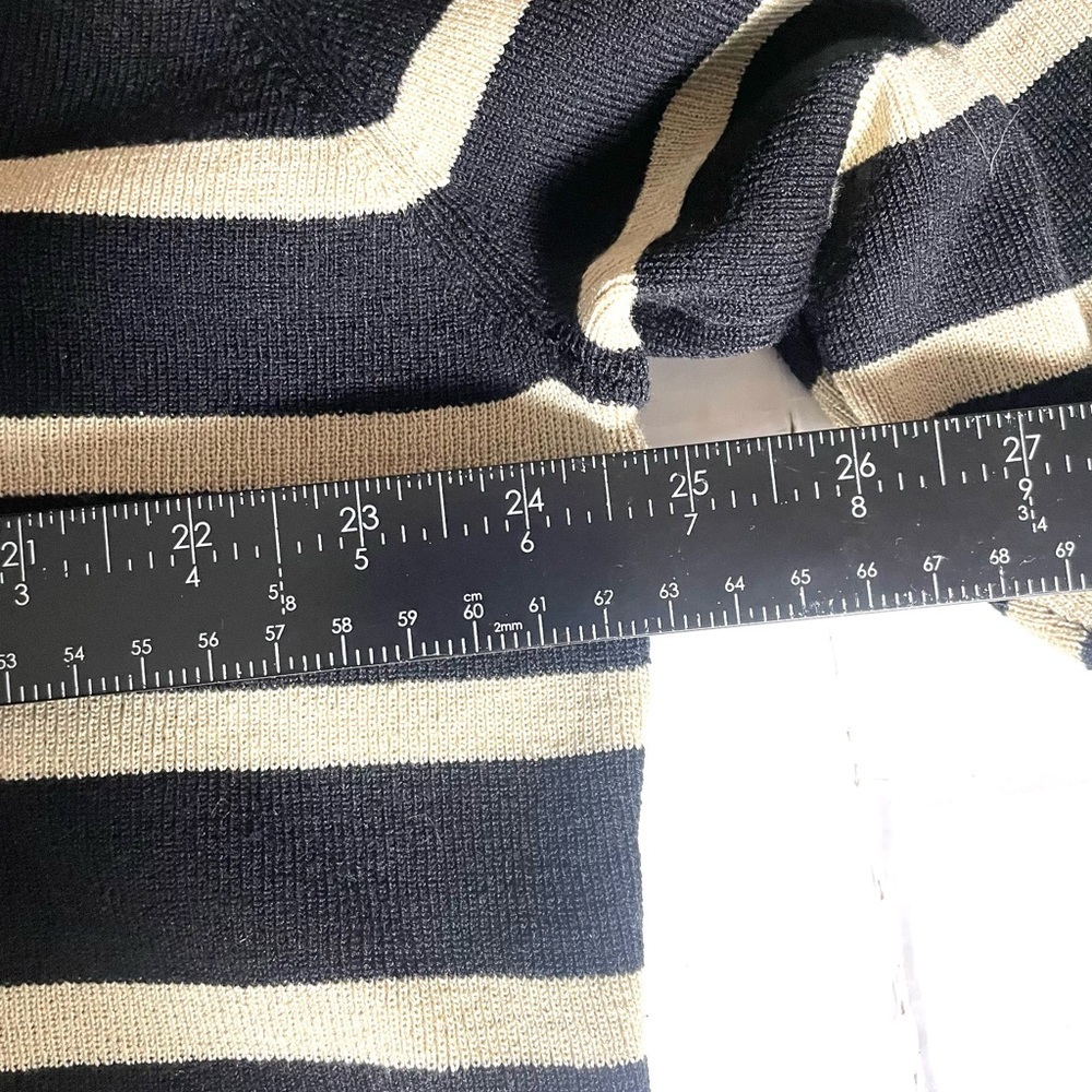 Uniform Woman by Paul Richard Black Striped Cardigan Open Front Sz. 2X - Picture 10 of 11